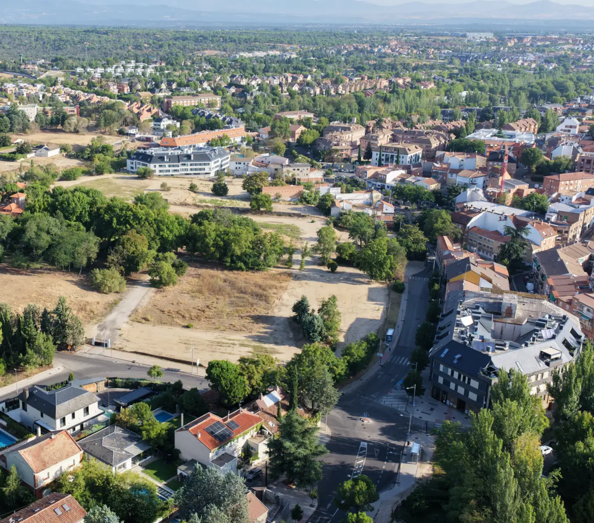 Vista aérea de Huerta Grande y los barrios de Pozuelo de su entorno