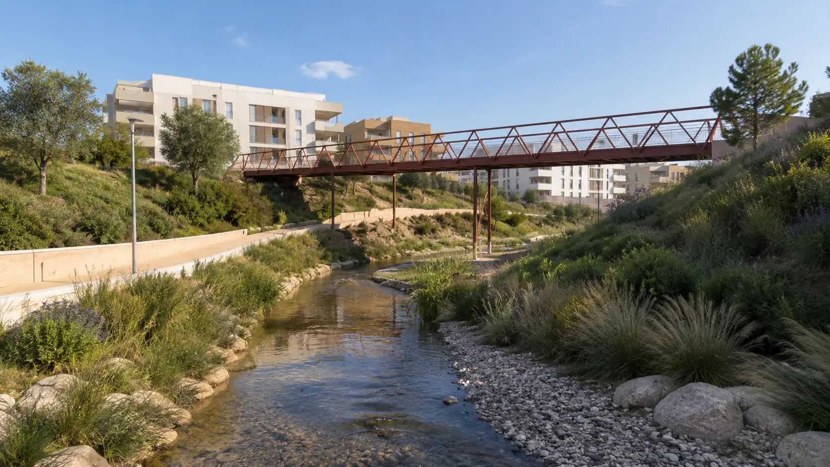 Imagen ilustrativa del arroyo y su entorno verde