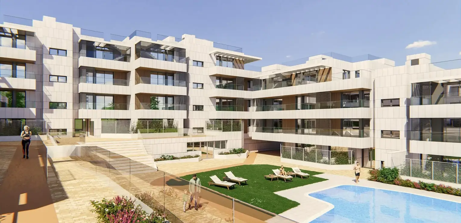 Piscina y zonas comunes de Residencial Phoenix