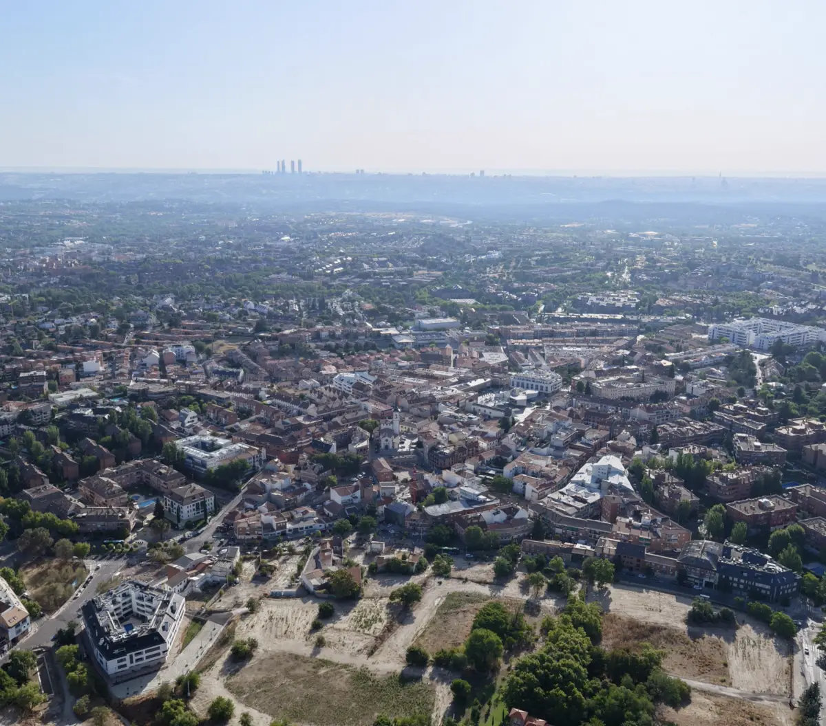 Vista aérea de Pozuelo de Alarcón y su entorno